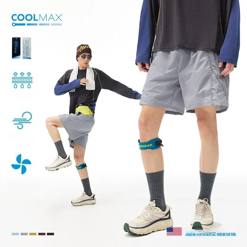 

Man Coolmax Moisture-Wicking & Quick-Drying Cooling Sports Shorts for Outdoor Cycling/Running - Breathable Design Unisex