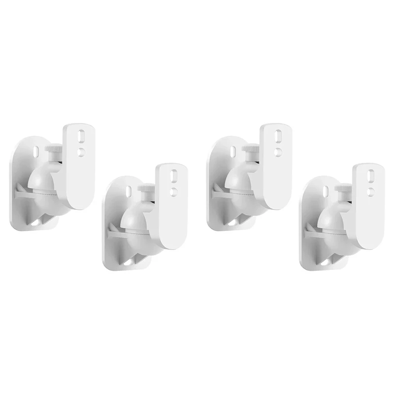 

4PCS Universal Speaker Wall Mount Bracket Ceiling Stand Clamp With Adjustable Swivel And Tilt Angle Rotation