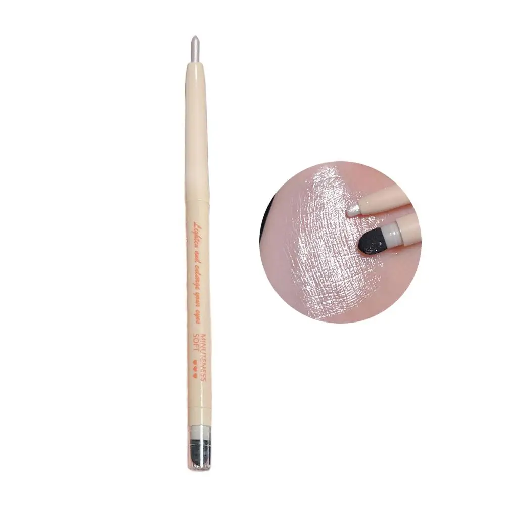 Diamant Glitter Lidschatten matt Perl glanz weiß glatt Silber Eyeliner Lidschatten Lidschatten Stift Perlmutt Seidenraupe wasserdicht d8m7