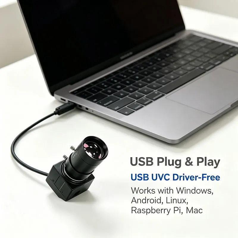 USB Global Shutter Industry Camera OV9281 High Speed 720P120FPS 240FPS CS 5-50mm 10x Zoom for Windows Android Raspberry Pi Linux