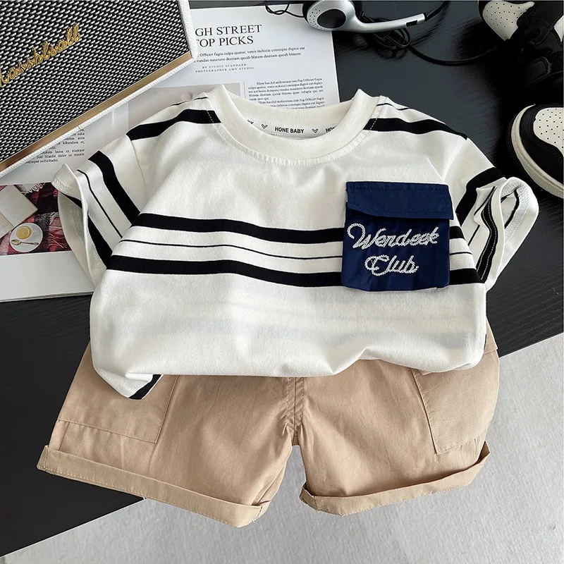 

New Summer Baby Clothes Suit Children Boys T-Shirt Shorts 2Pcs/Sets Kids Girls Clothing Infant Casual Costume Toddler Tracksuits