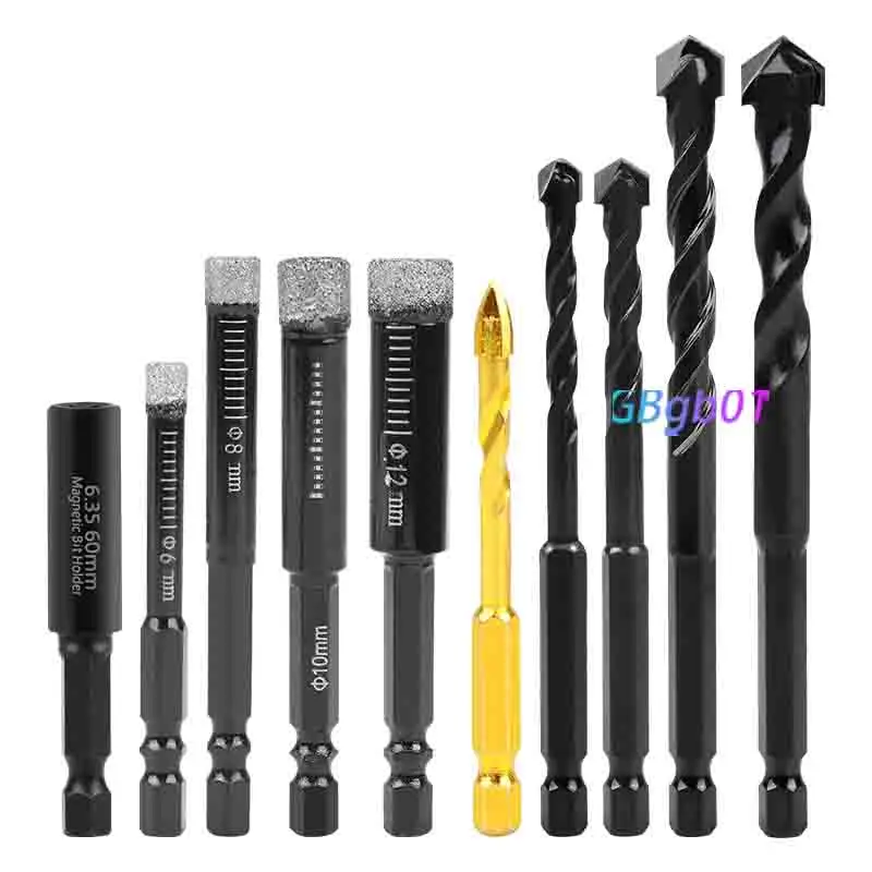Diamond Drill Bit Dry Cutting Hex Shank for Marble Granite Tile Stone, Universal Home Renovation Core Drill Bit view 5