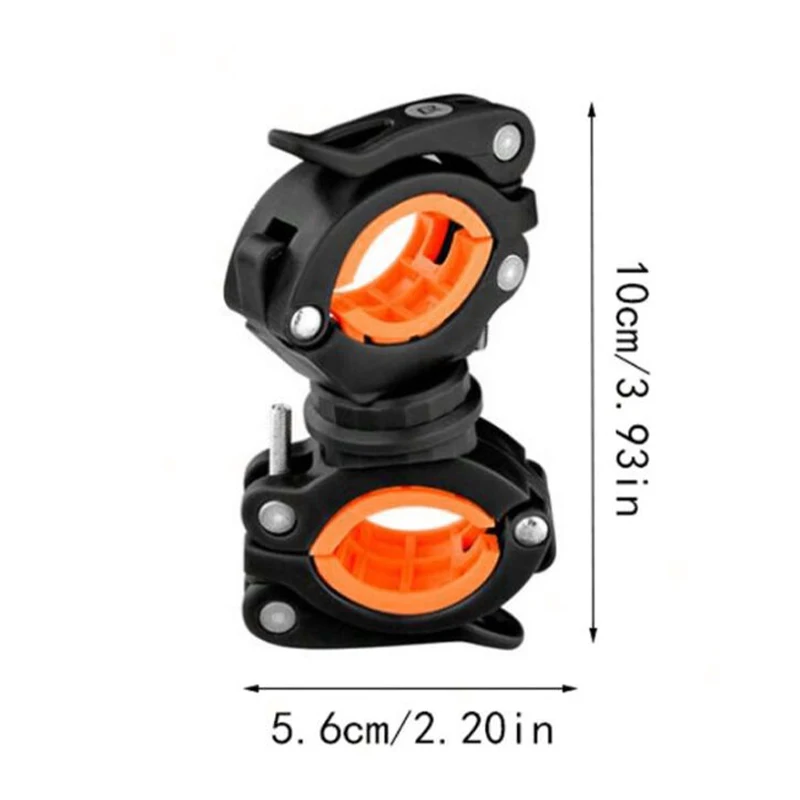 Bike Flashlight Holder Bicycle Mounting Bracket Flashlight Holder 360° Rotation Torch Clip for Cycling Riding