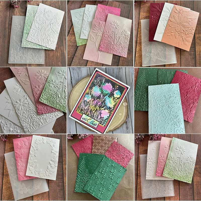 Bloemen, Rozen 2024 Nieuwe Sterven 3d Embossing Map Scrapbooking Gereedschap Sterft Materialen DIY Craft Supplies Fotoalbum Kaart Achtergrond