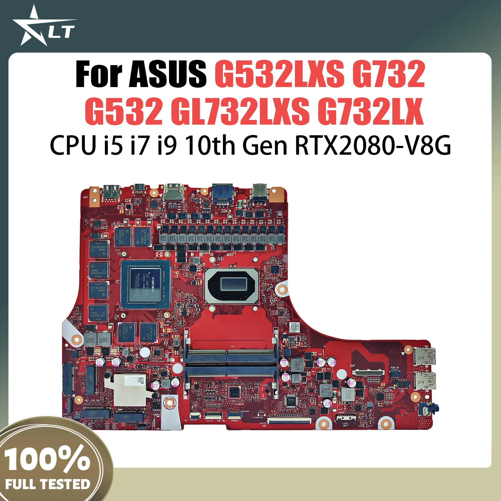 Mainboard For ASUS ROG Strix SCAR 17 G732 G532 G532LXS GL732LXS G732LX Laptop Motherboard i5 i7 i9 10th Gen RTX2080-V8G