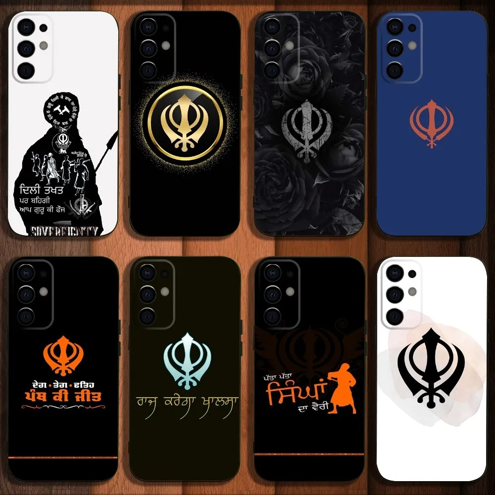 Sikh Khanda Sikhism Phone Case For Samsung S24,S21,S22,S23,S30,Ultra,S20,Plus,Fe,Lite,Note,10,9,5G Black Soft Cover