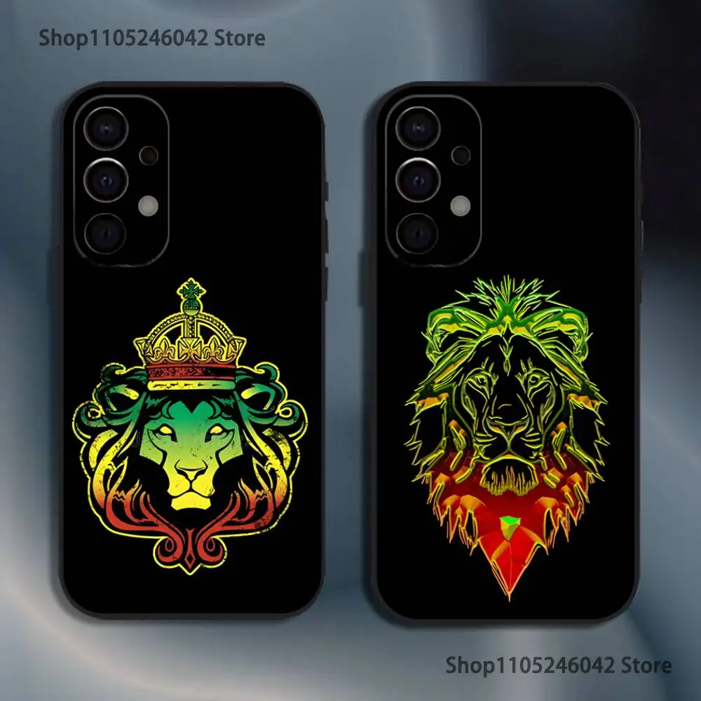 

R-Rastafari Lion Logo For Samsung S25,S24,S21,S22,S23,S30,Ultra,S20,Plus,Fe,Lite,5G Black Cover Phone Case