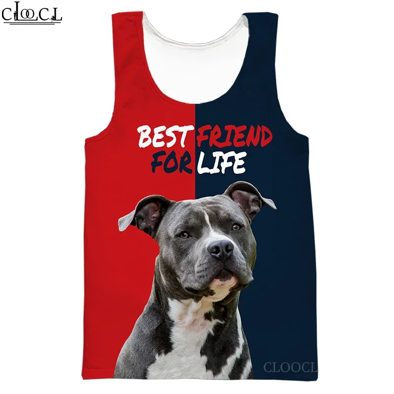

MSIEESO Gym Tank Tops Amstaff Best Friend for Life 3D Print Sleeveless Tanktop Men Women Streetwear Vest Fitness Drop Shipping