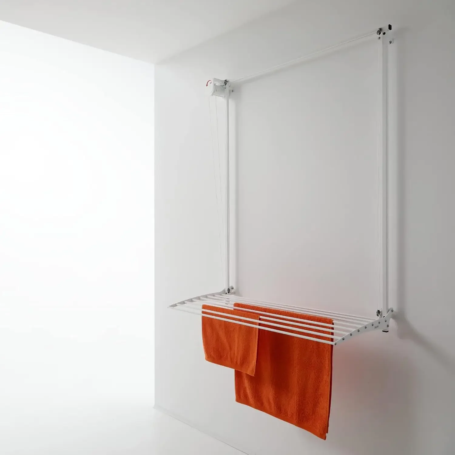 Wall Mounted Clothes Drying Rack, Pulley Clothes Airer Wall, Vertical Drop Down Laundry Drying Rack