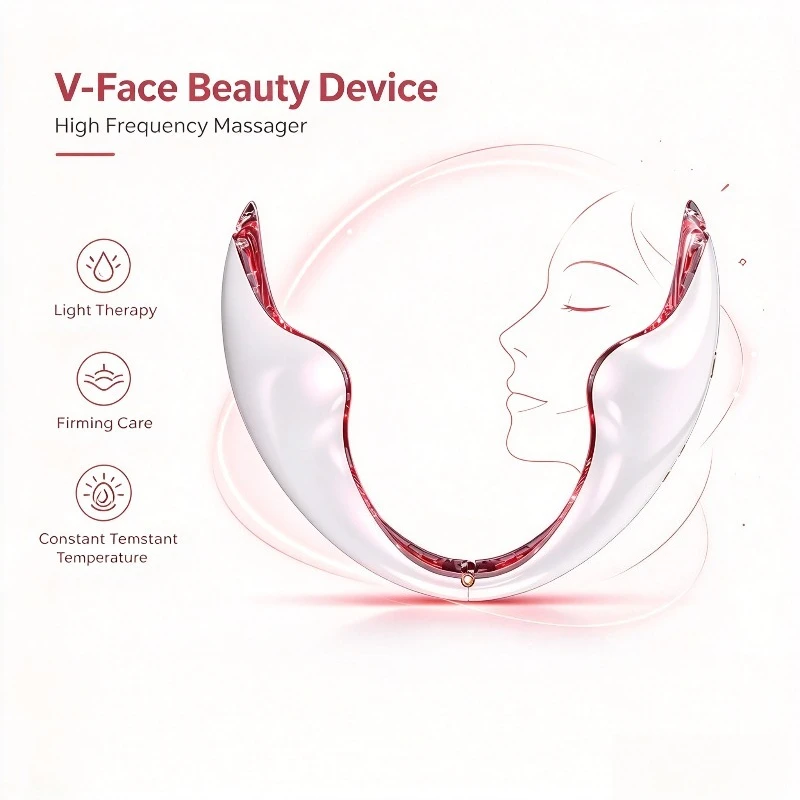 Facial Beauty Massager with Multi Light Beads Constant Temperature High Frequency Vibration Skin Care Facial Device