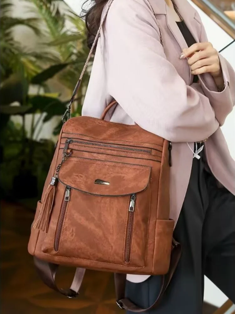 Women's Vintage Tote Bag: Large Capacity, Versatile, Commuter-Friendly, Shoulder Bag, Pillow-Style, Soft, Versatile, Minimalist