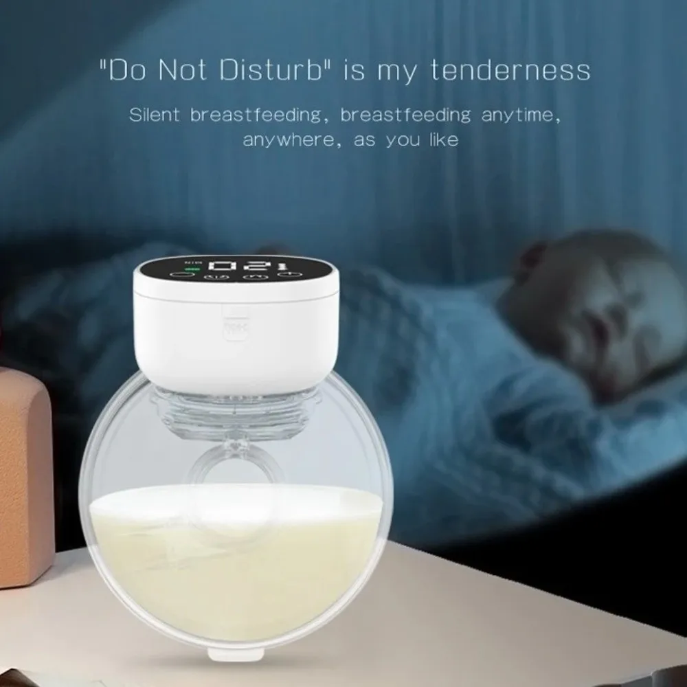 180ML Capacity Electric Breast Pump Intelligent Integrated High Suction Hands Free Breast Pump Massage Painless