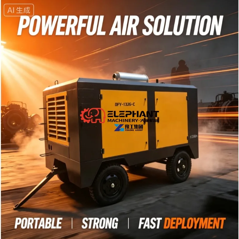 Maintenance-friendly Powered Compressor Easy Repair Design for Tool Rental and Commercial Usage Scenarios