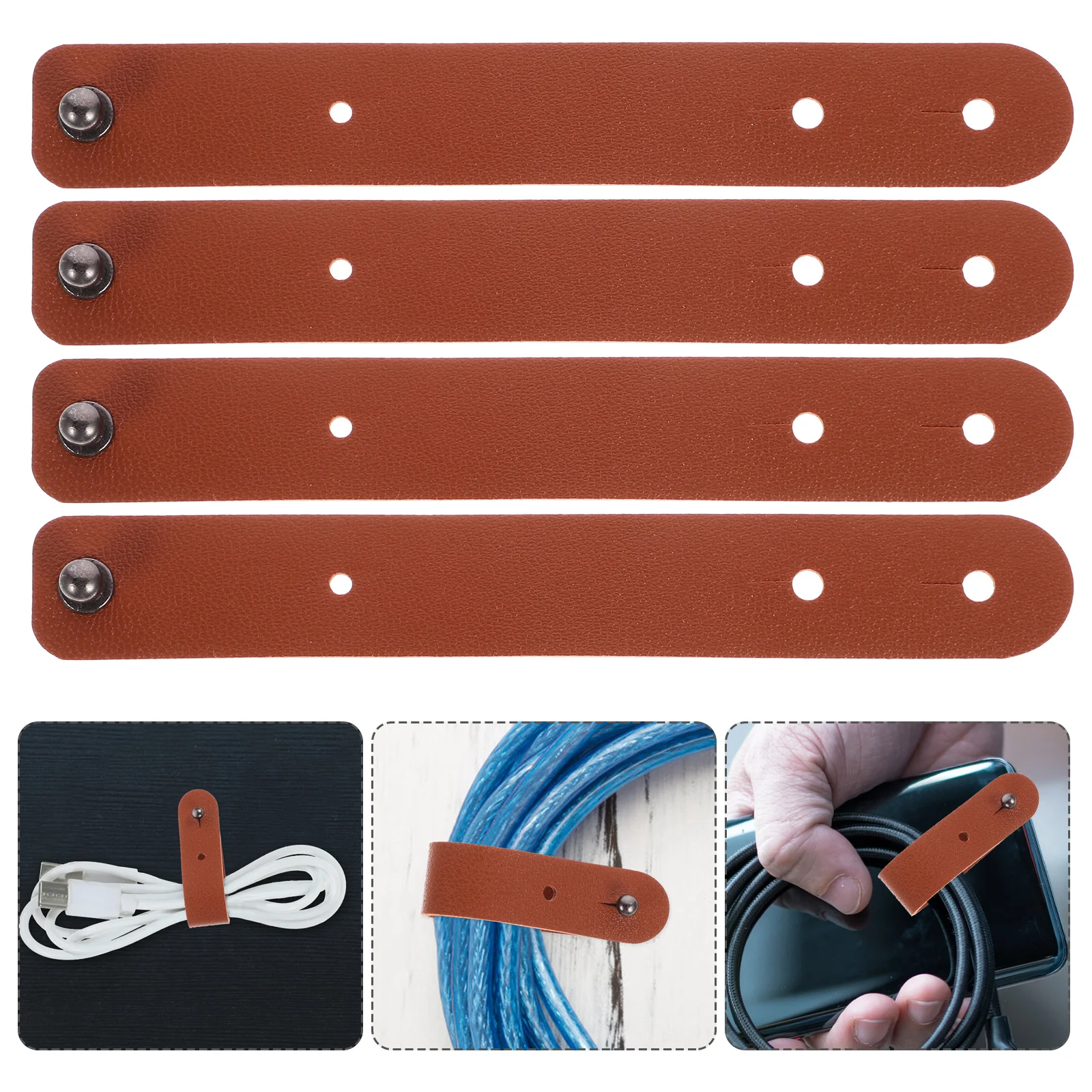 

5Pcs Cord Organizer Reusable Cable Ties for Wire Management Cord Holder Strap Winder Men Stocking Stuffers 2023