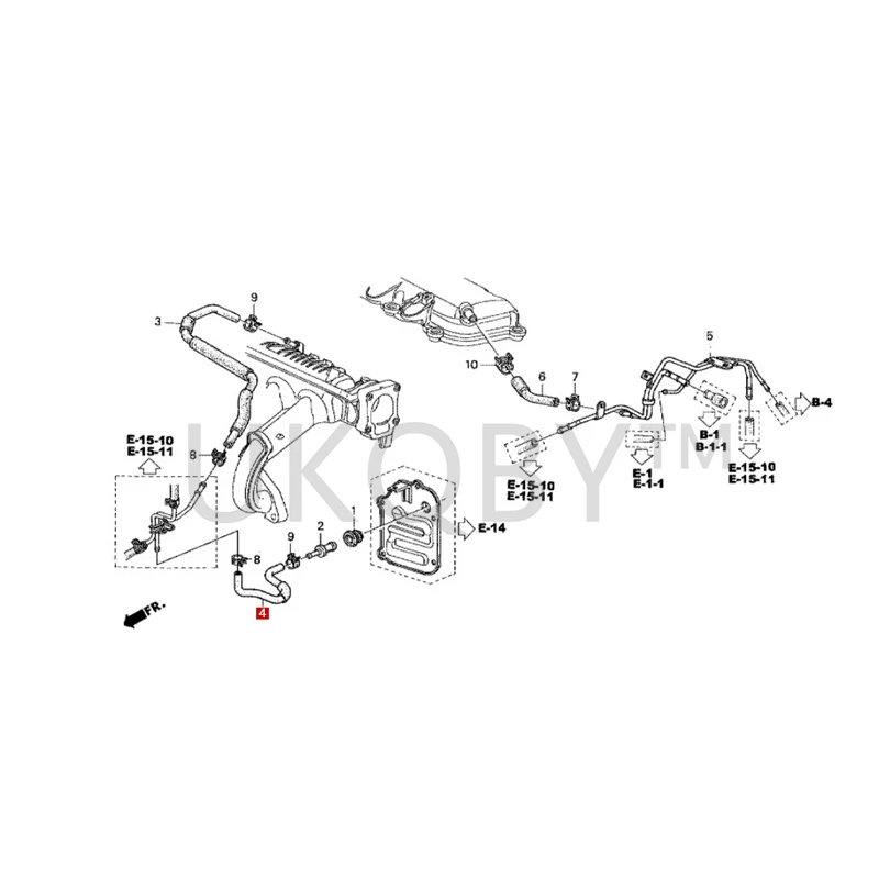 17133PWA900 Suitable for Ho nd a Fit Sidi Crankshaft ventilation valve pipe ventilation valve pipe