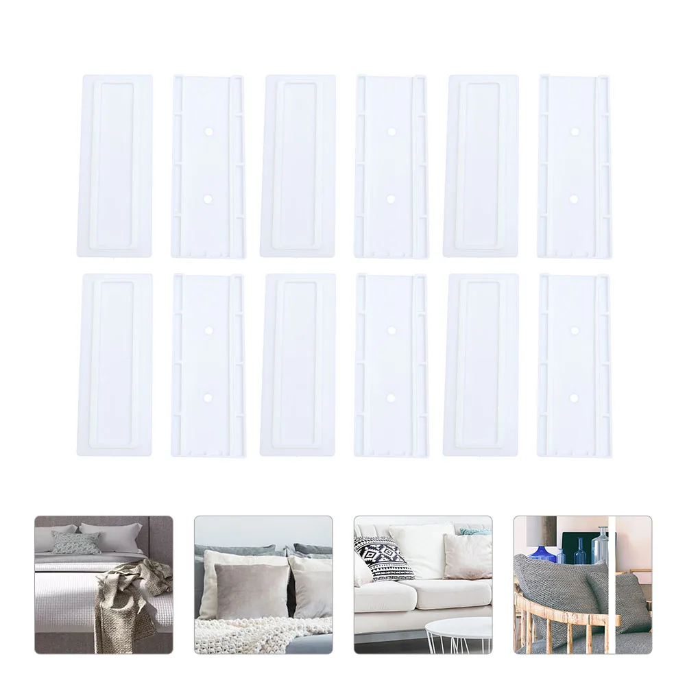 

6 Pairs Power Strip Holder Wall Mount Cable Organizer No Trace Adhesive Pp Material Durable Cord Management Socket Organizer For