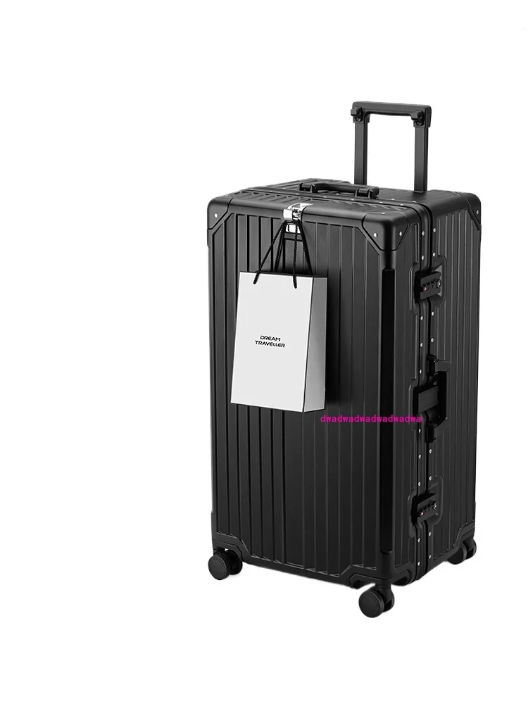 Large-capacity suitcase New aluminum frame trolley case Universal wheel 30-inch overseas travel case Men's and women's suitcases