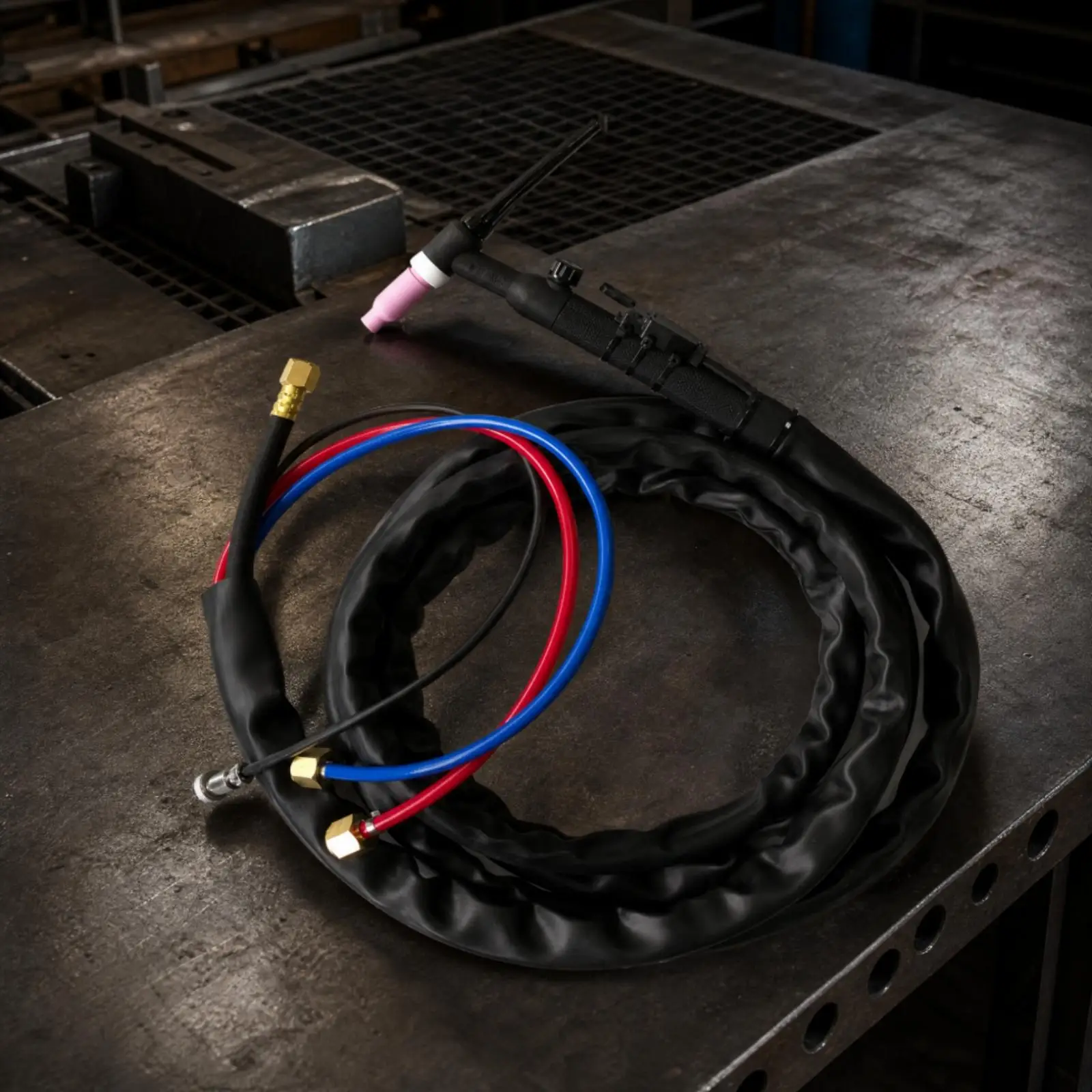 TIG Argon Torch 4M WP18V Water Cooled Welding Torch with Threaded Nut Connection for TIG Welding Machine Accessories