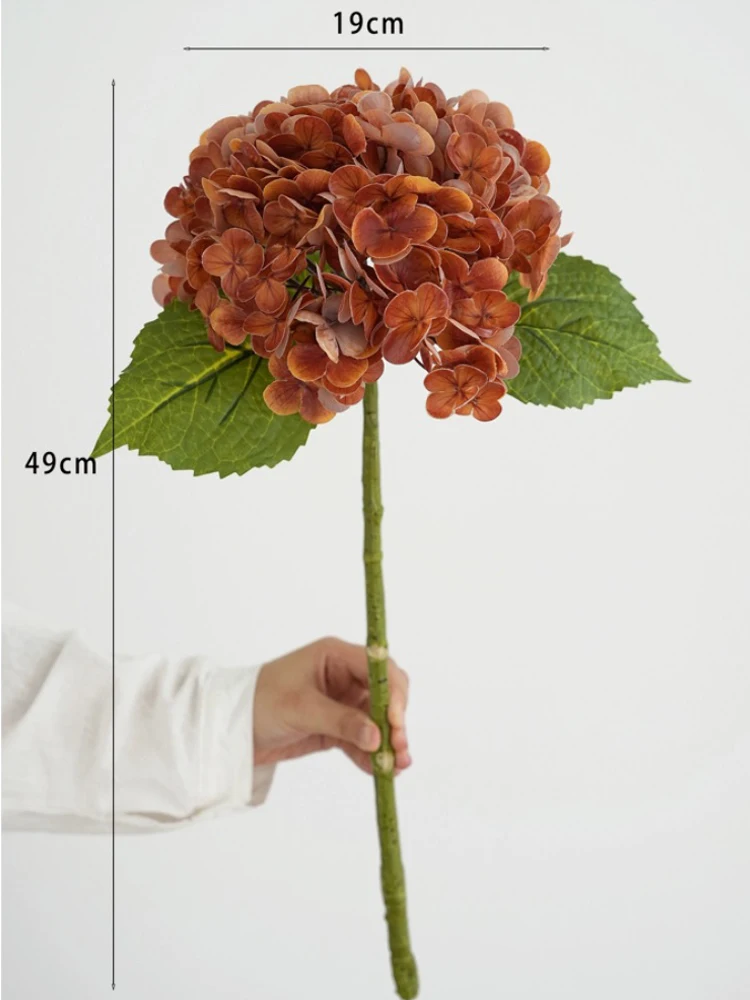 Blauwe kunstmatige hortensia bloemen Real Touch kunstmatige hortensia takken decoratie bruidsboeket bloemstuk