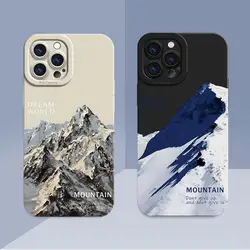 Snow Mountain Phone Case for Apple iPhone 15 Pro Max 13 14 Plus 12 11 Pro MAX Cover