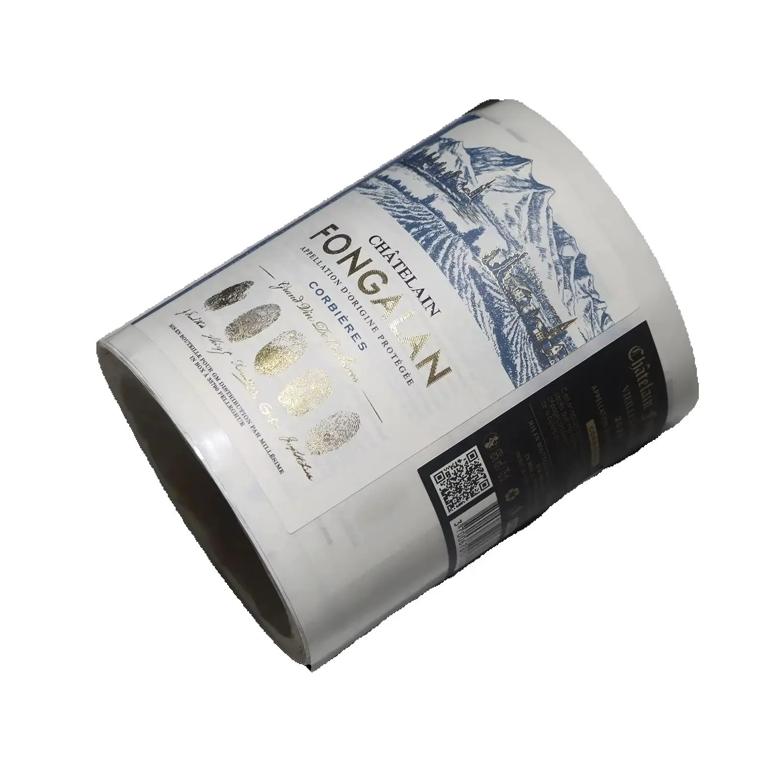 تسميات كتيب لاصقة متعددة الطبقات مخصصة | ملصقات قابلة للتقشير على الوجهين | ملصقات زجاجات النبيذ الورقية المزخرفة المطبوعة #1