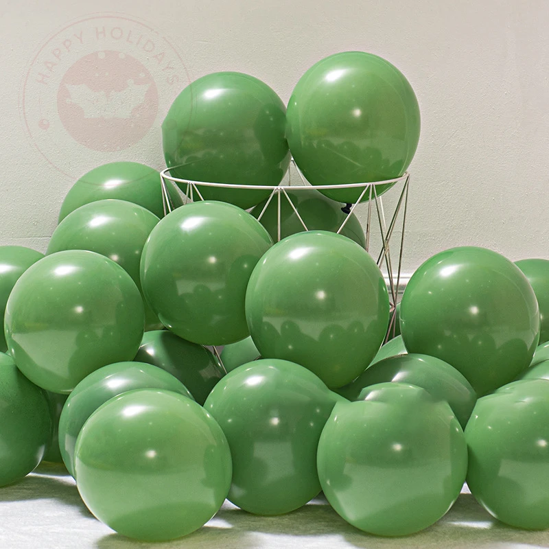 10inch 20/50/100pcs Vintage Olive Green Avocado Ink Green Balloon Baby Birthday Party Decoration Forest Themed Scene Decoration