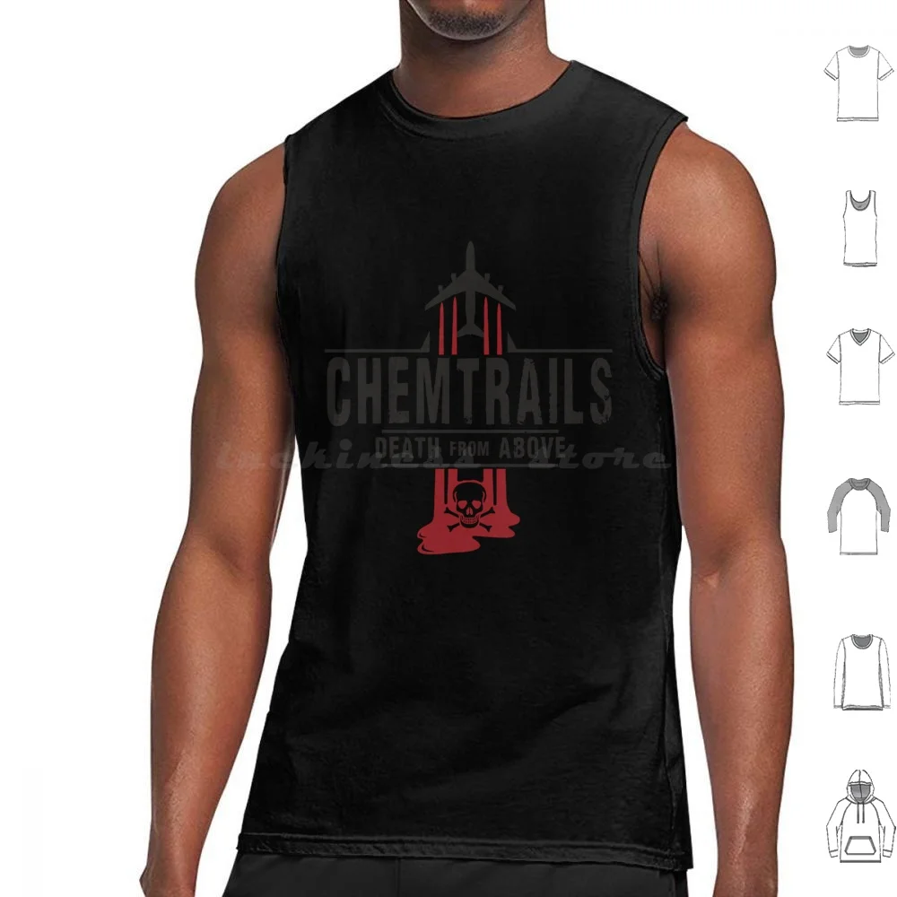 Jet Chemtrails Red & Grey Logo Essential Vest Tank Tops Vest Sleeveless Illuminati Chem Jet Chemtrails New World