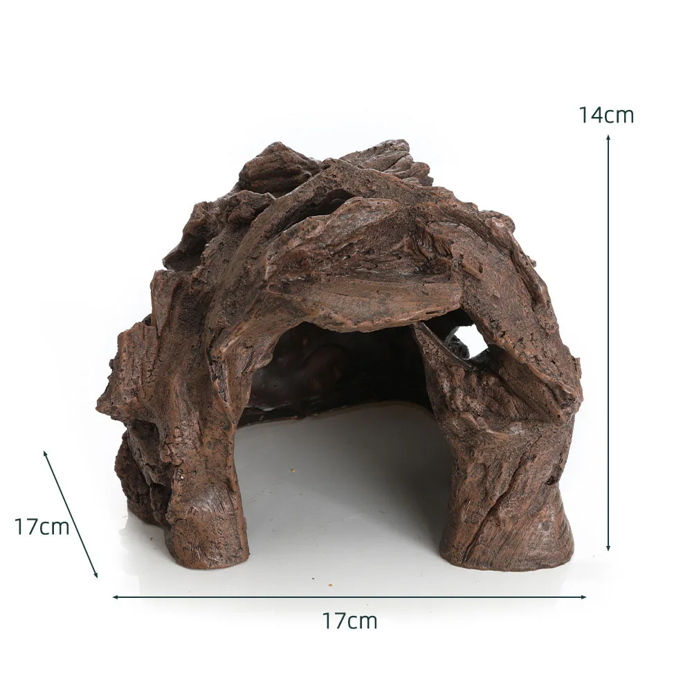 Künstliche Wurzelhöhle aus Kunstharz für Aquarien, Baumstumpf, Landschaftsdekoration, Aquarien-Versteck, Spielsitz, Laichstätte – Detail 13