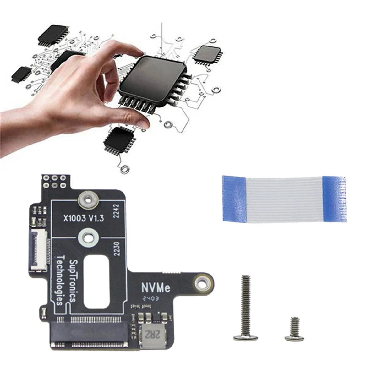 For 5 PCIe to M.2 NVMe HAT SSD MINI Adapter Board for 2242 2230 NVMe SSD Expansion Board