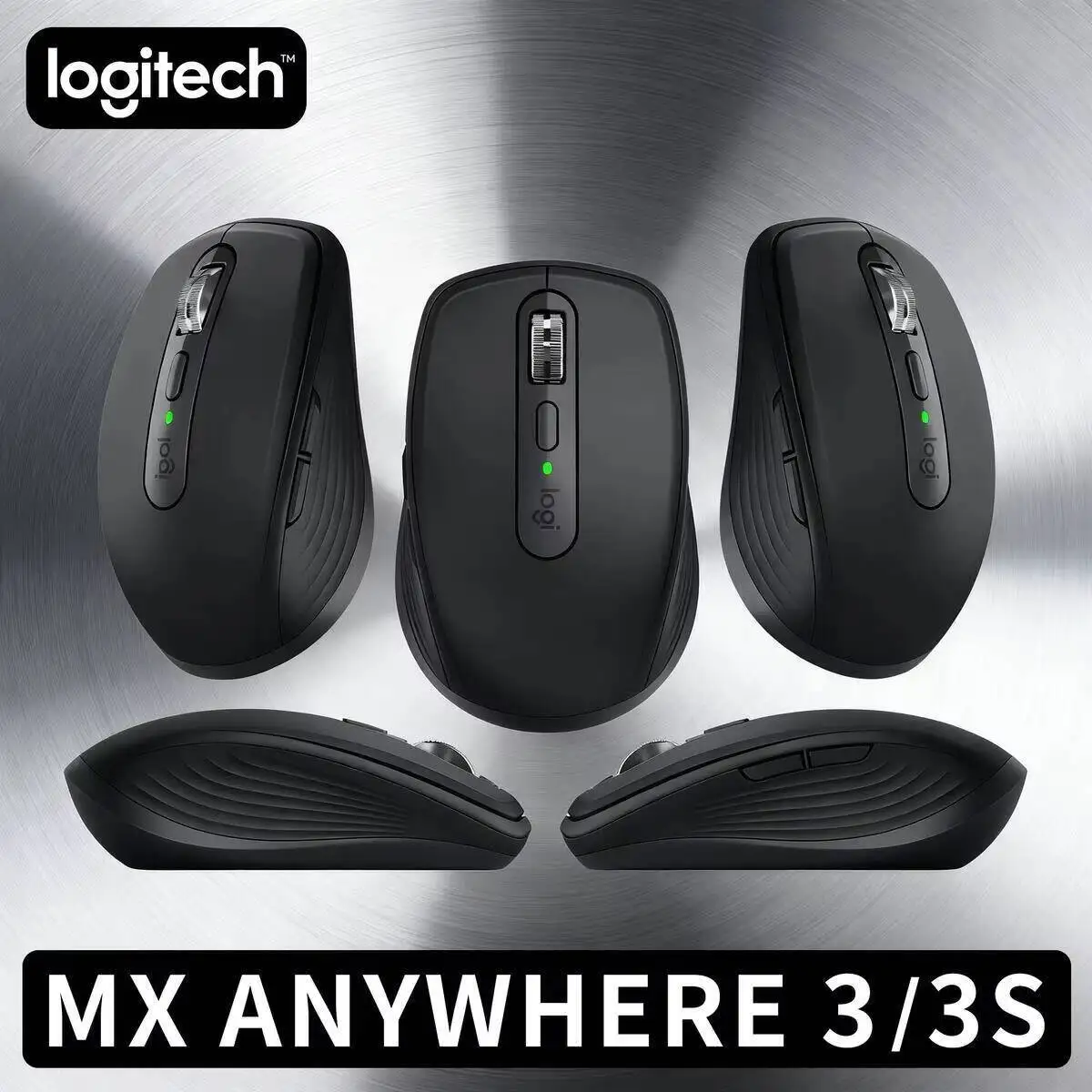 

Office MX Anywhere 3S Mouse - 8K DPI Darkfield, 3-Device Sync, Silent Click, Ideal for Stream Home Studio & Office Work