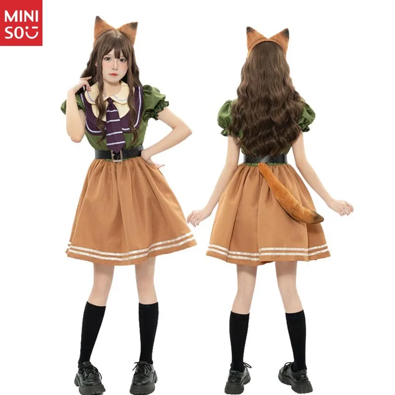 

Miniso Zootopia Cosplay Nick Fox Dress Halloween Comic Con Dress Stage Performance Costume
