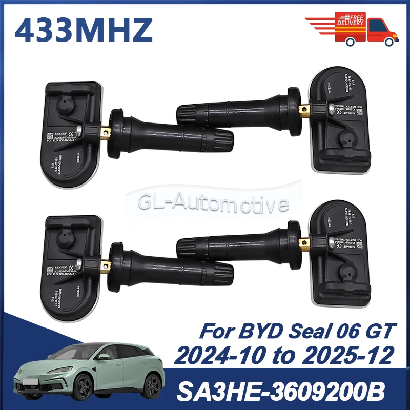 

4PCS TPMS Tire Pressure Sensor For BYD Seal 06 GT 2024-2025 433MHZ SA3HE-3609200B