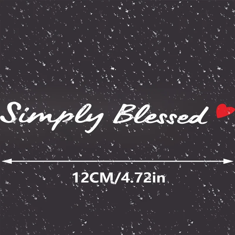 Simply Blessed Sticker Vinyl Decal Windshield Wiper Car Body Scratch Protection Matte Auto Decor