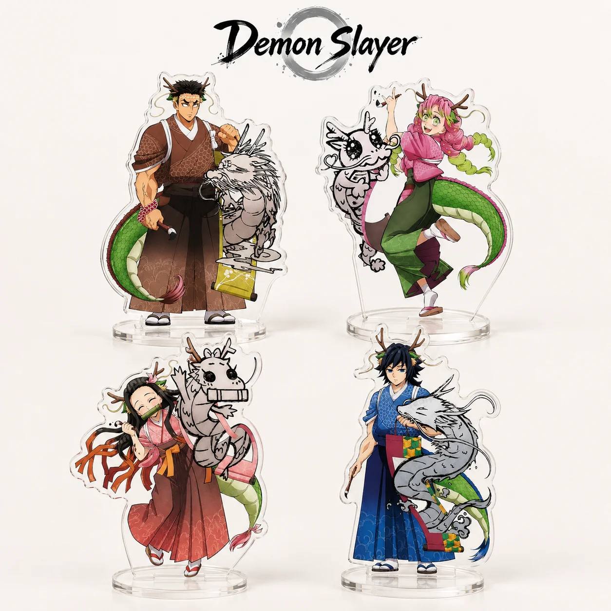 Figura de Acrílico de Genya Shinazugawa de Demon Slayer, Modelo de Personaje de Anime, Adorno de Escritorio, Colección, Regalo para Fans, Llavero