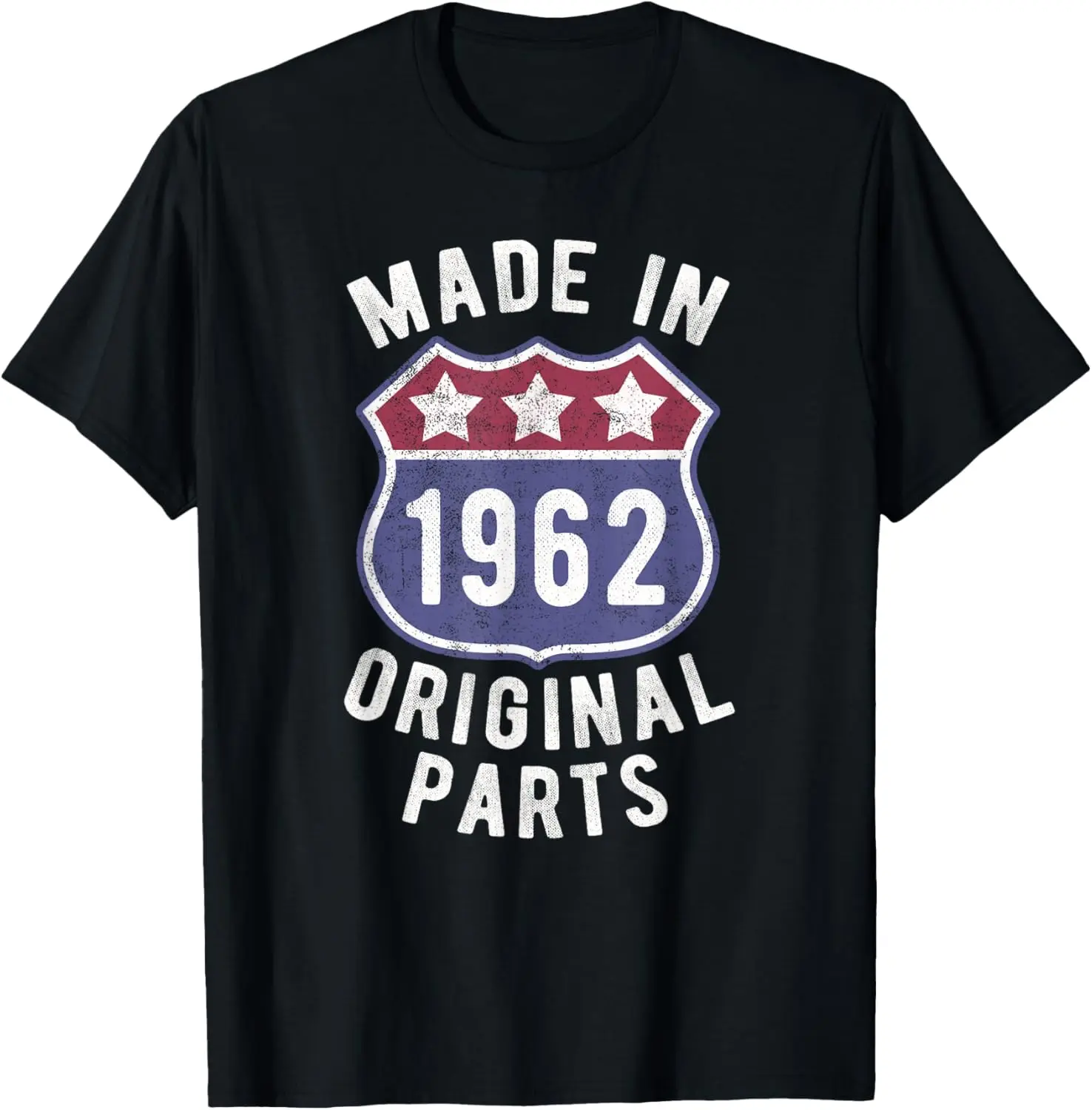 

Born In 1962 Vintage Made In 1962 Original Parts Birth Year T-Shirt