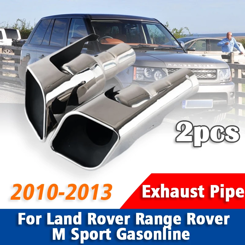 

For Land Rover Range Rover M Sport Gasonline 2010-2013 2pcs Stainless Steel Tail Pipe Exhaust Muffler Tip Car Accessories