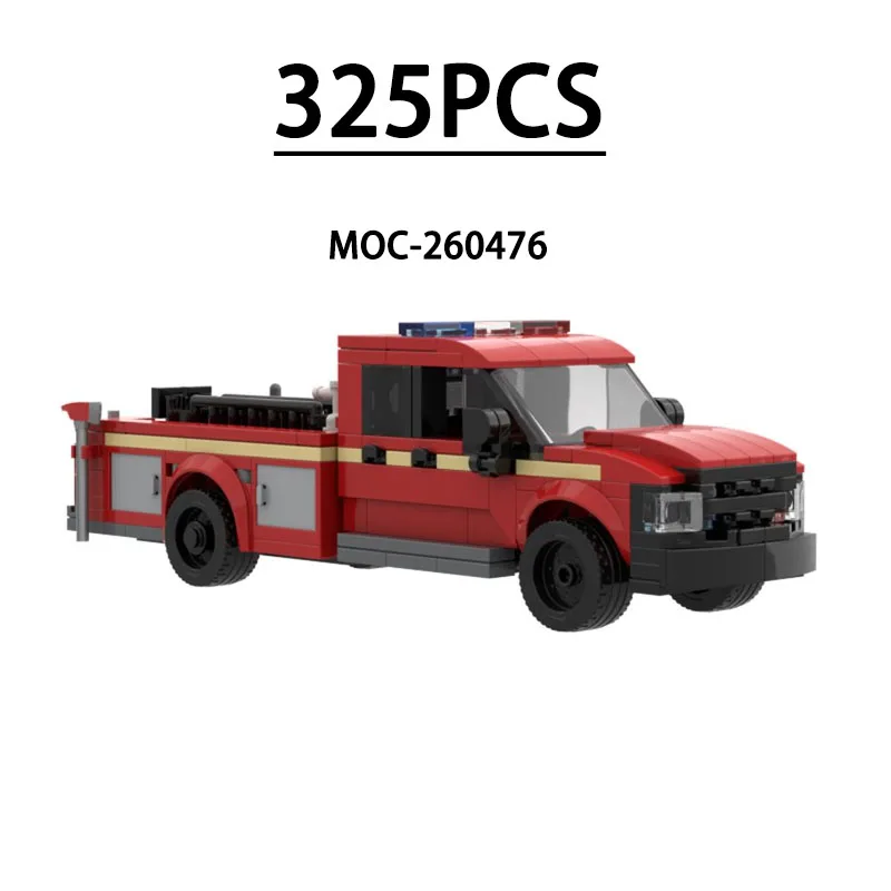 

MOC-260476 Building Block Fire Truck Multifunctional Vehicle Model 325 Pieces Children's Birthday Christmas New Year Toy Gift