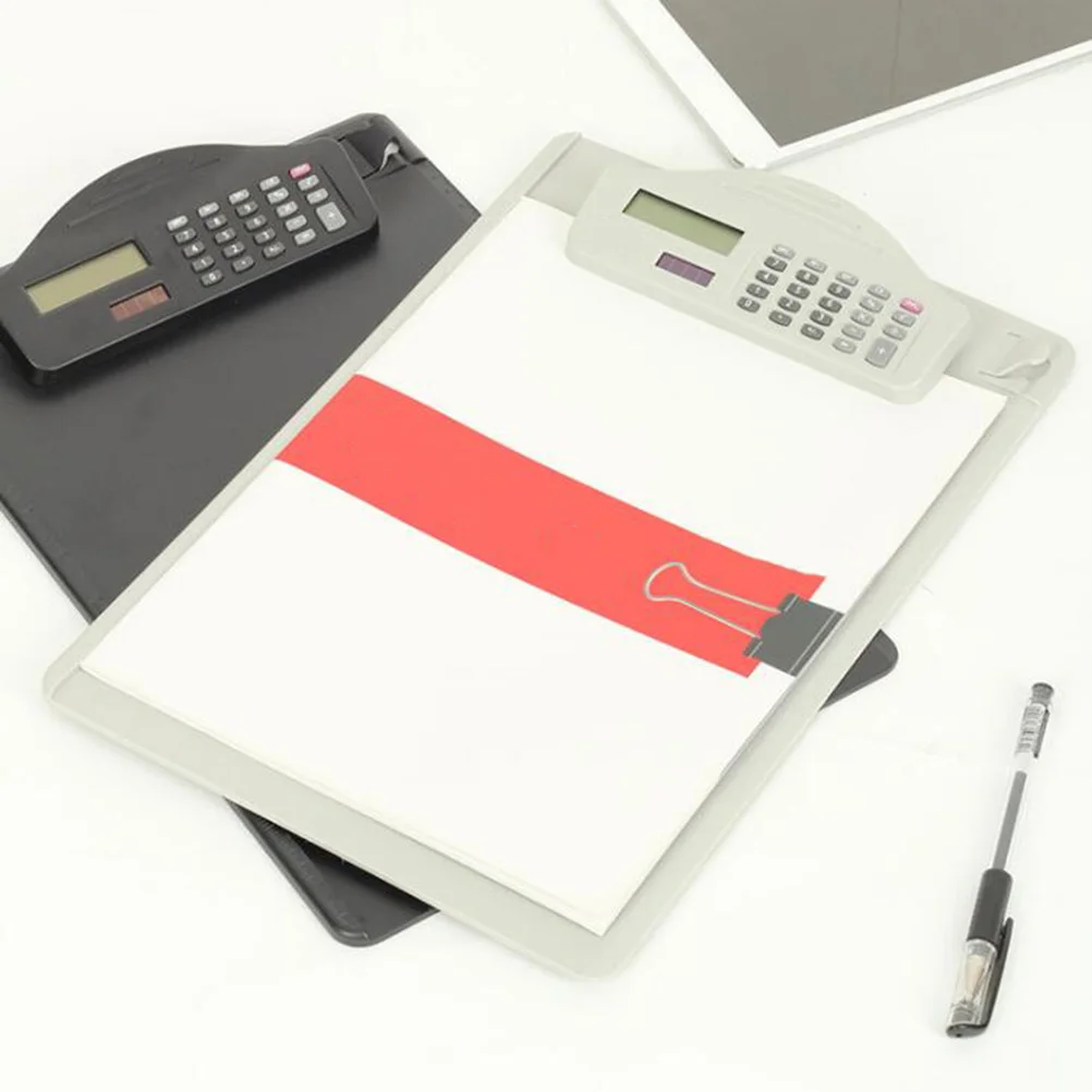 Clip Board with Calculator Storage Multifunction Profile Clipboard Paper Holder A4