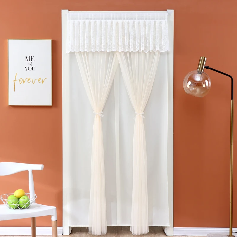 

Для без сверления кружевная дверная занавеска современный коврик Sle спальня декоративная перегородка конфиденциальная занавеска защита от комаров вентилируемая