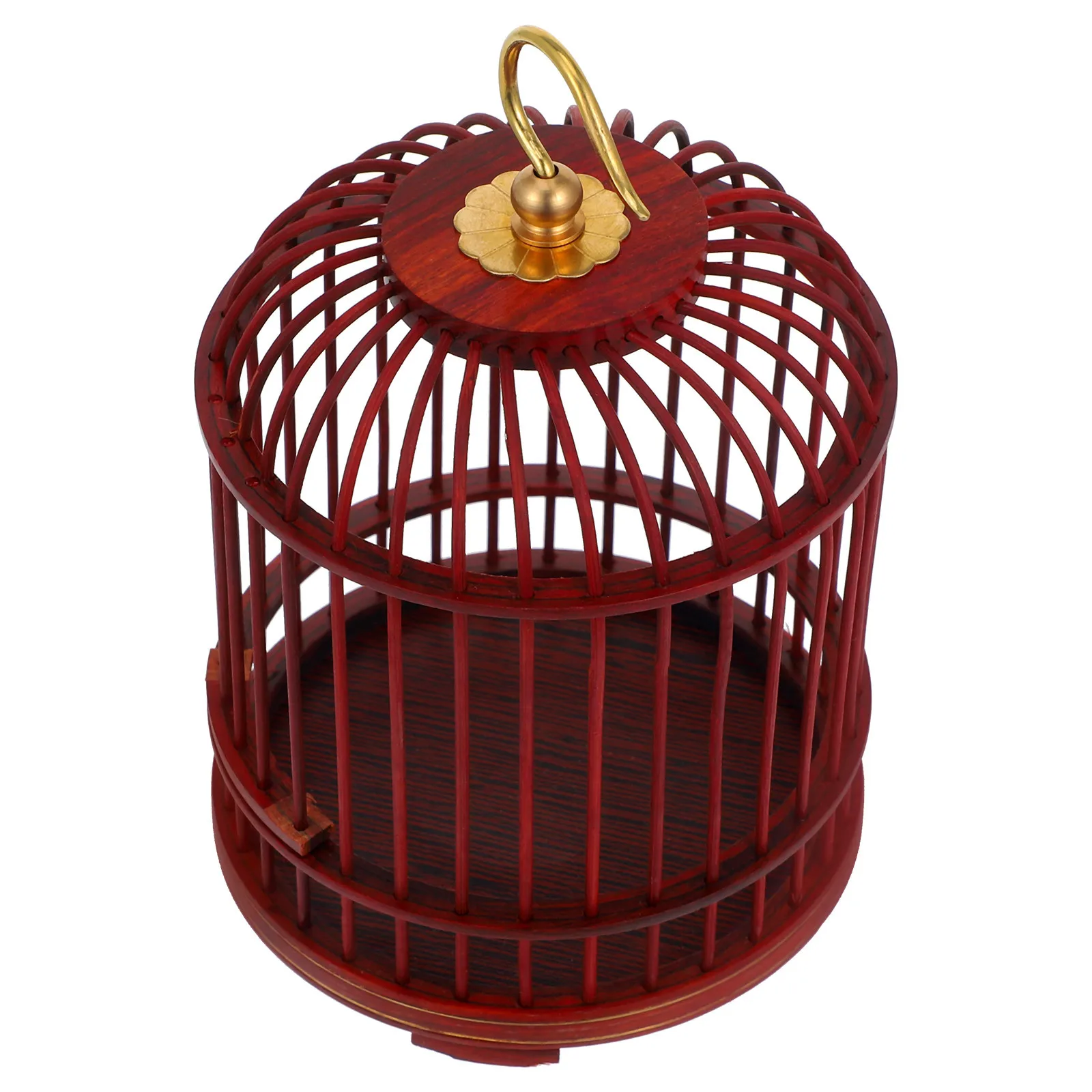 

Wooden Pet Cage Multi-Functional Hanging Bird Cage for Small Animals Decorative Wood Birdcage with Lock Buckle Safety Design