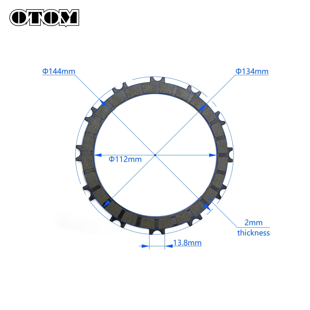 OTOM 2023 Motorcycle Clutch Friction Plates Iron Lining Disc For KTM HUSQVARNA GASGAS 250 300 Off-road Pit Dirt Bikes Motorbike