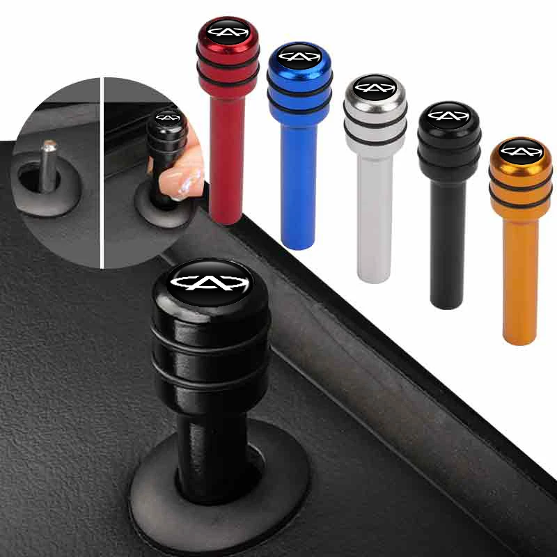 2/4Pcs Car Door Lift Alloy Safety Pin Door Lock Cover Accessories For Chery Tiggo 5 2 3 7 PRO 8 5X IQ QQ Fulwin Face Arrizo A1 A