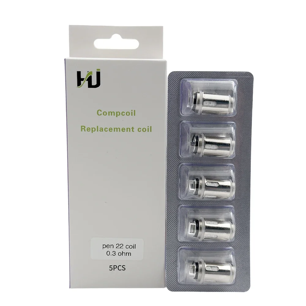 5/10ชิ้นบุหรี่ไฟฟ้าแบบปากกา22คอยล์0.3ohm แกนคู่หัวขดลวดทดแทนสำหรับ V2ปากกาชุดบุหรี่ไฟฟ้าบวก