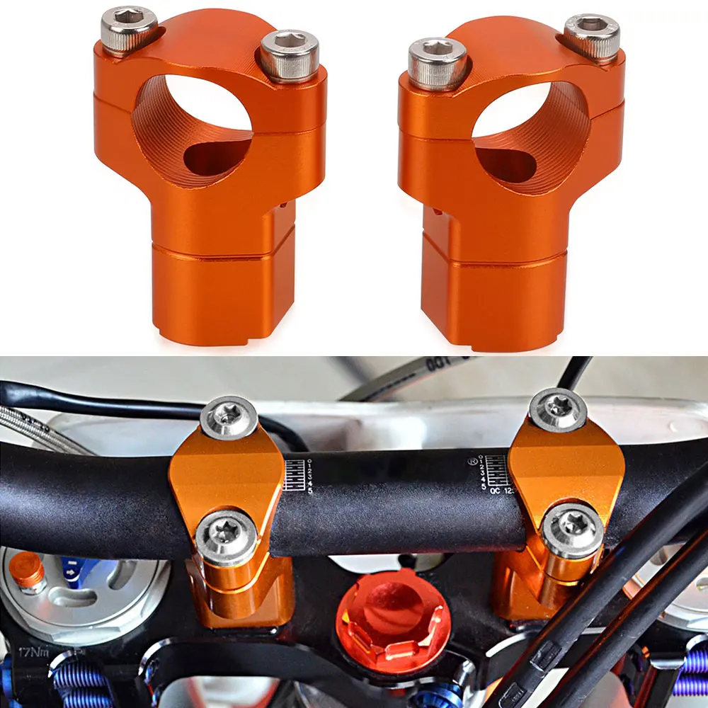 

52mm Motorcycle CNC Handlebar Riser Bar Clamp Mount For HUSABERG BETA GASGAS 125 200 250 350 450 530 EXC EXCF SX SXF XC XCF XCW