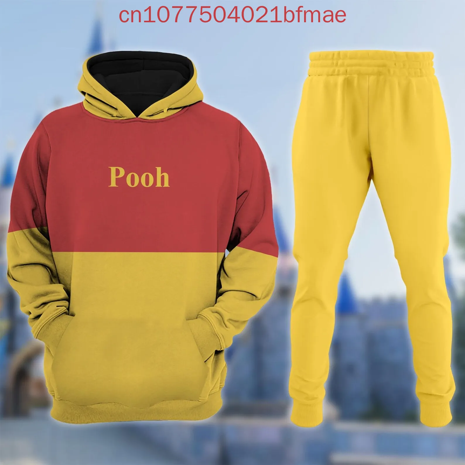 

2025 Men's New Disney Costume Cosplay 3D Hoodie Jogger Disney Winnie The Pooh Costume Hoodie Shirt Disney Tigger Jogger Pants