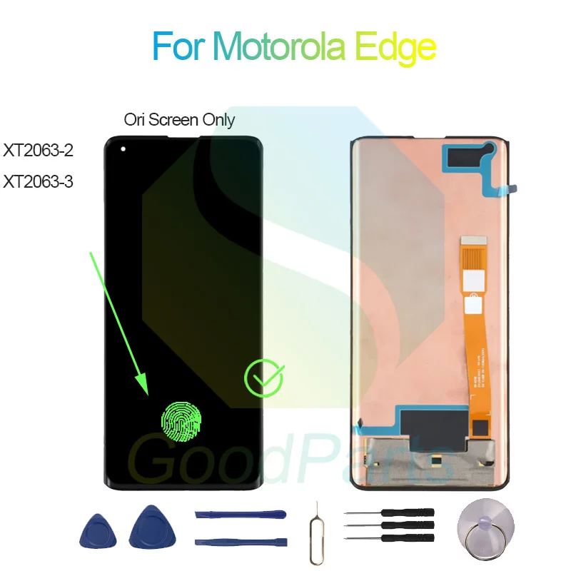 For Motorola Edge Screen Display Replacement 2340*1080 XT2063-2, XT2063-3 For Moto Edge LCD Touch Digitizer