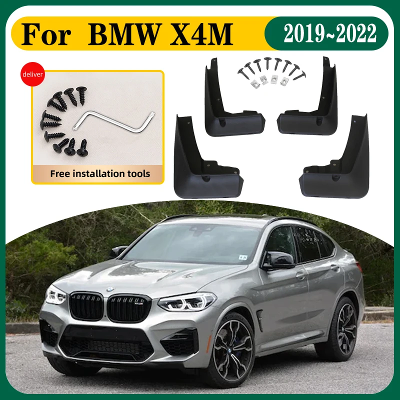 

4 PCS Car Mudguards For BMW X4 2022 Accessories M40 2019~2022 M Sport Mud Flaps Splash Guard Front Rear Fenders Car Accessories