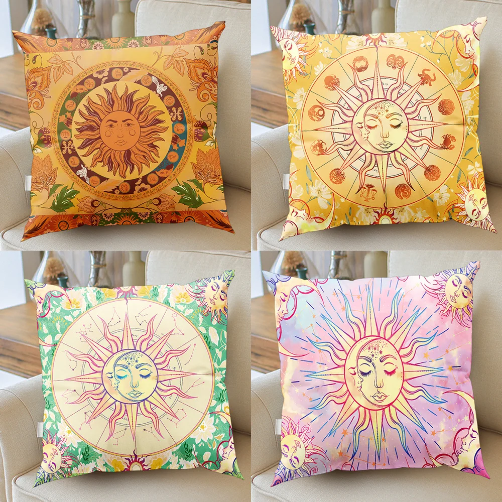 Burning Sun Throw Pillow Cover Throw Pillow Case For Sofa Car Vines Macrame Decorative Lumbar Pillow Cover Home Decor Pillowcase