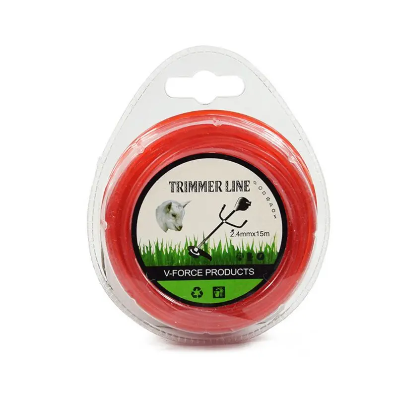 

F92C Durable 2.4mmx15m Home Use Mowing Wire Lawn Mower Accessories Grass Trimmer Line Best Nylon for Home DIY Binding Grass