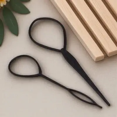 Hair Loop Styling Tool 2 Pack Braid Makers with Hair Clips for Women Halloween Christmas New Year